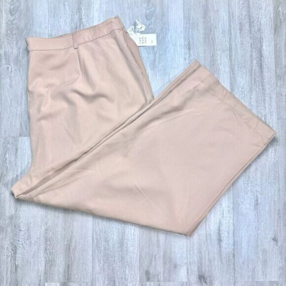 Wide Leg Tan Pants 4X - Picture 2 of 7